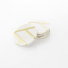White Marble and Copper Coasters (w/ holder)