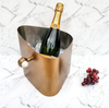 Copper and White Marble Handle Ice Bucket