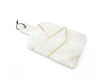 Brass and White Marble Cheese Paddle Board