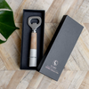 White Marble and Timber Bottle Opener